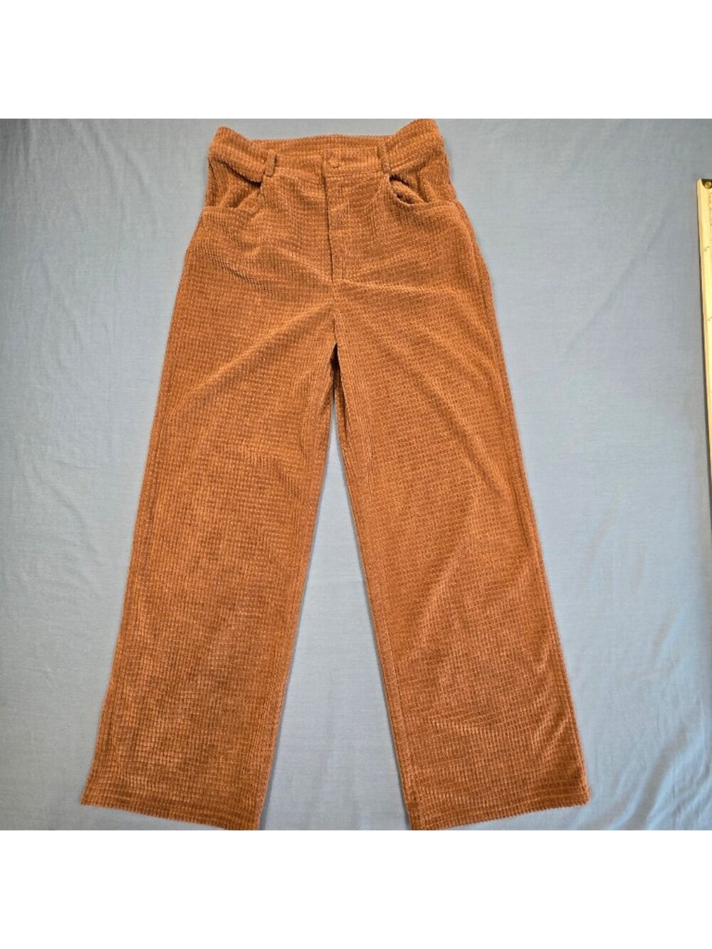 Cider Womens Small Corduroy Brown Wide Leg High Waisted Pants Boho Skater
